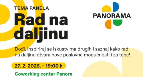 Coworking centar Panora pokreće seriju javnih panela pod nazivom Panorama – prvi panel posvećen temi rada na daljinu