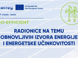 Poziv na edukativne radionice o obnovljivim izvorima energije i energetskoj učinkovitosti u sklopu projekta PRO-EFFICIENT